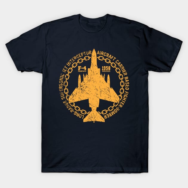 F-4 Phantom II Military Jet Intercept Fighter Bomber Aircraft T-Shirt by hobrath